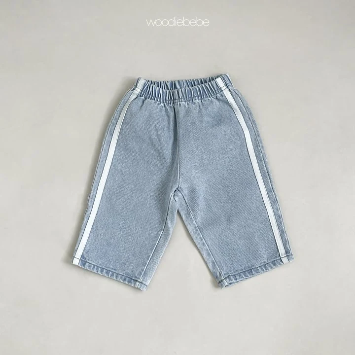 Woodie - Korean Baby Fashion - #babyoutfit - Straight Denim Pants - 3