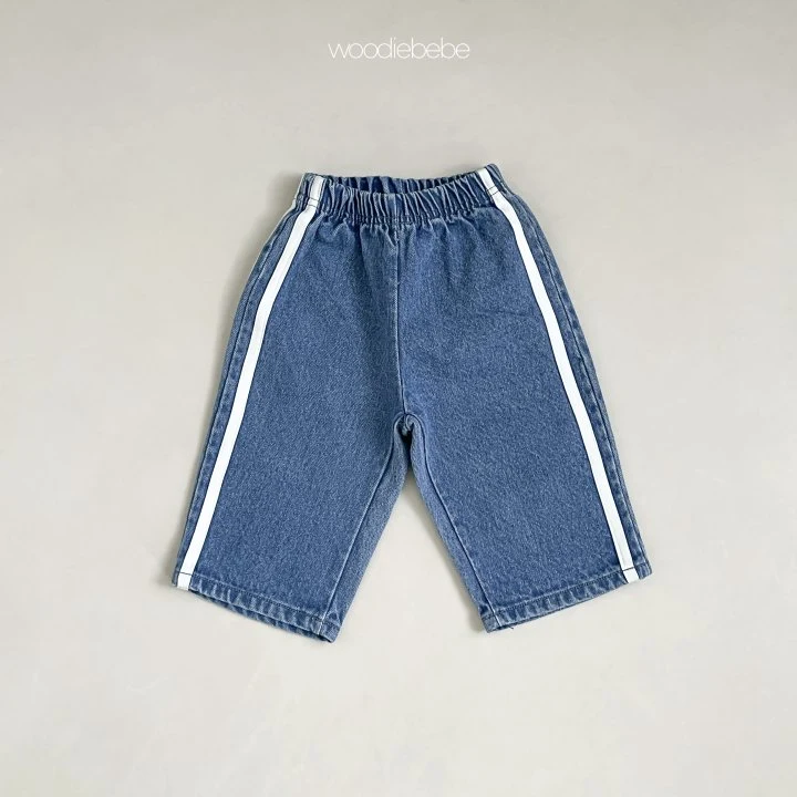 Woodie - Korean Baby Fashion - #babyoutfit - Straight Denim Pants - 4