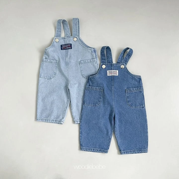 Woodie - Korean Baby Fashion - #babyoutfit - Denim Overalls - 2