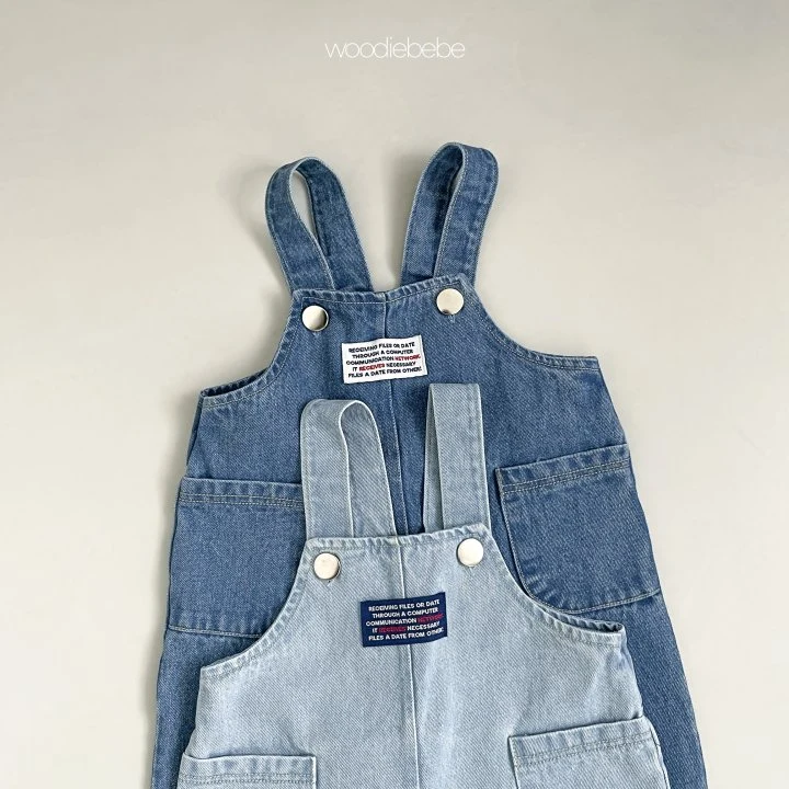 Woodie - Korean Baby Fashion - #babyoutfit - Denim Overalls - 3