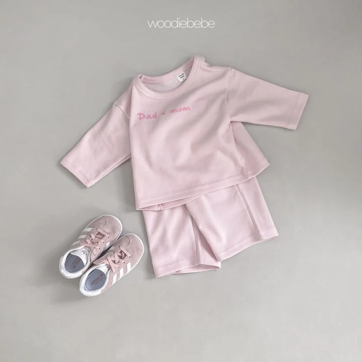 Woodie - Korean Baby Fashion - #babyoutfit - Spring Uni Top Bottom Set - 9