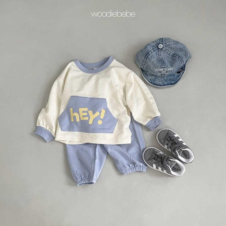 Woodie - Korean Baby Fashion - #babyoutfit - Hey Top Bottom Set - 8