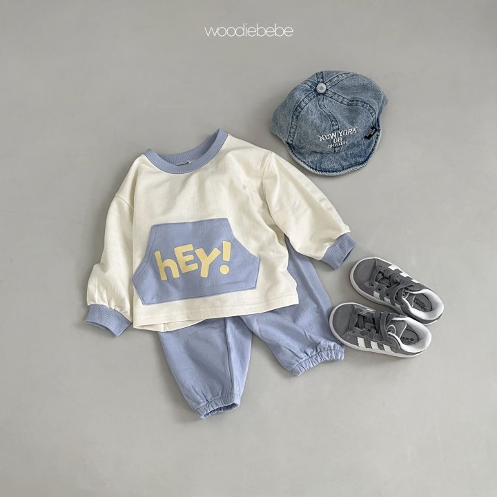 Woodie - Korean Baby Fashion - #babyoutfit - Hey Top Bottom Set - 9