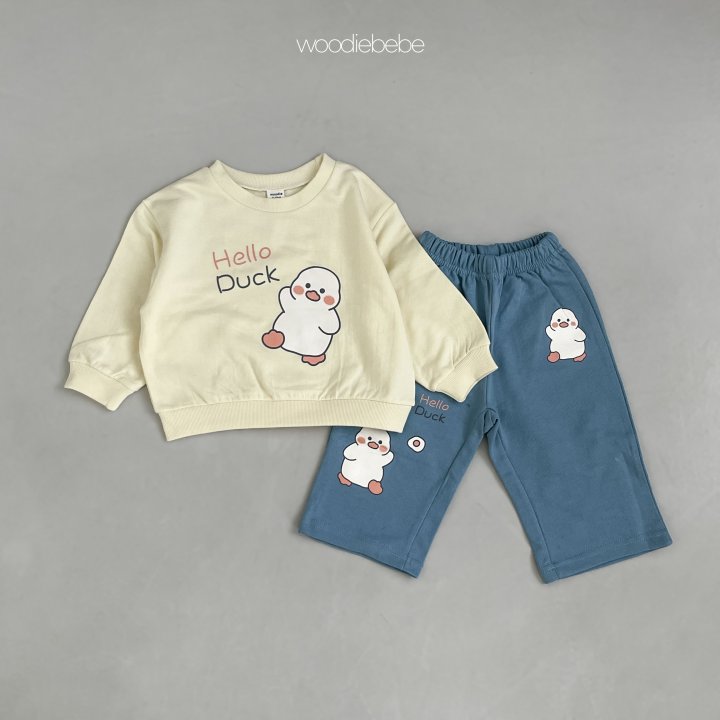 Woodie - Korean Baby Fashion - #babyoutfit - Hello Top Bottom Set - 5