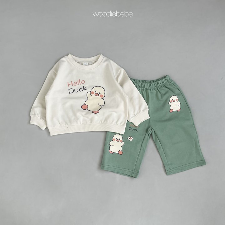 Woodie - Korean Baby Fashion - #babyoutfit - Hello Top Bottom Set - 6