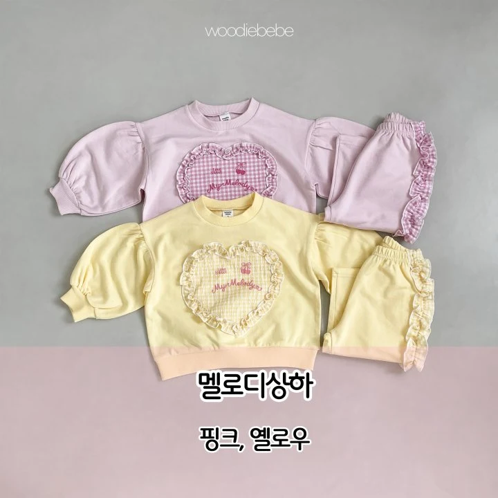 Woodie - Korean Baby Fashion - #babyoutfit - Melody Top Bottom Set