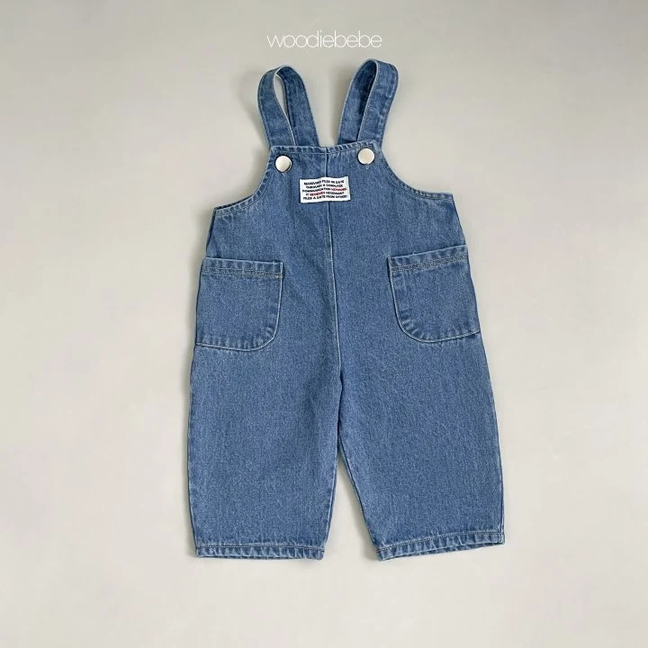 Woodie - Korean Baby Fashion - #babyoutfit - Denim Overalls - 4