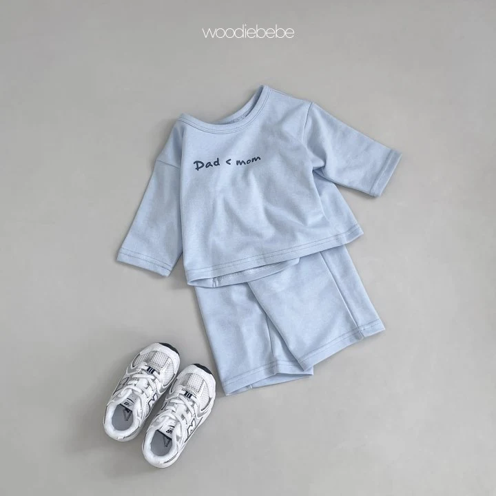 Woodie - Korean Baby Fashion - #babywear - Spring Uni Top Bottom Set - 11