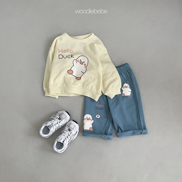 Woodie - Korean Baby Fashion - #babywear - Hello Top Bottom Set - 7