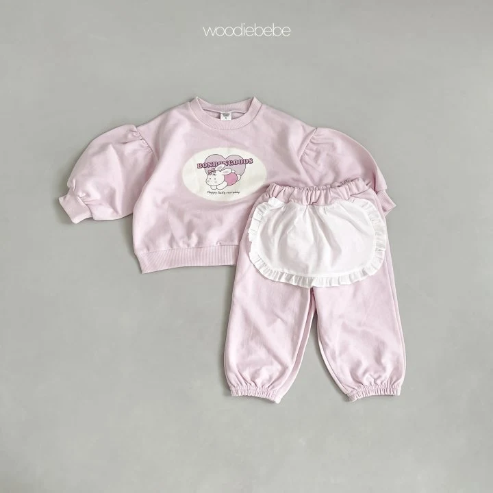 Woodie - Korean Baby Fashion - #babywear - Macaroon Top Bottom Set - 5