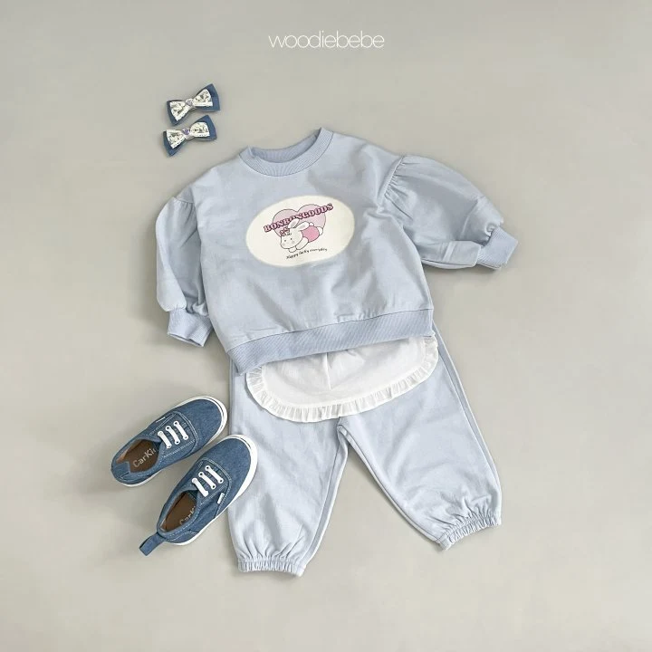 Woodie - Korean Baby Fashion - #onlinebabyshop - Macaroon Top Bottom Set - 7