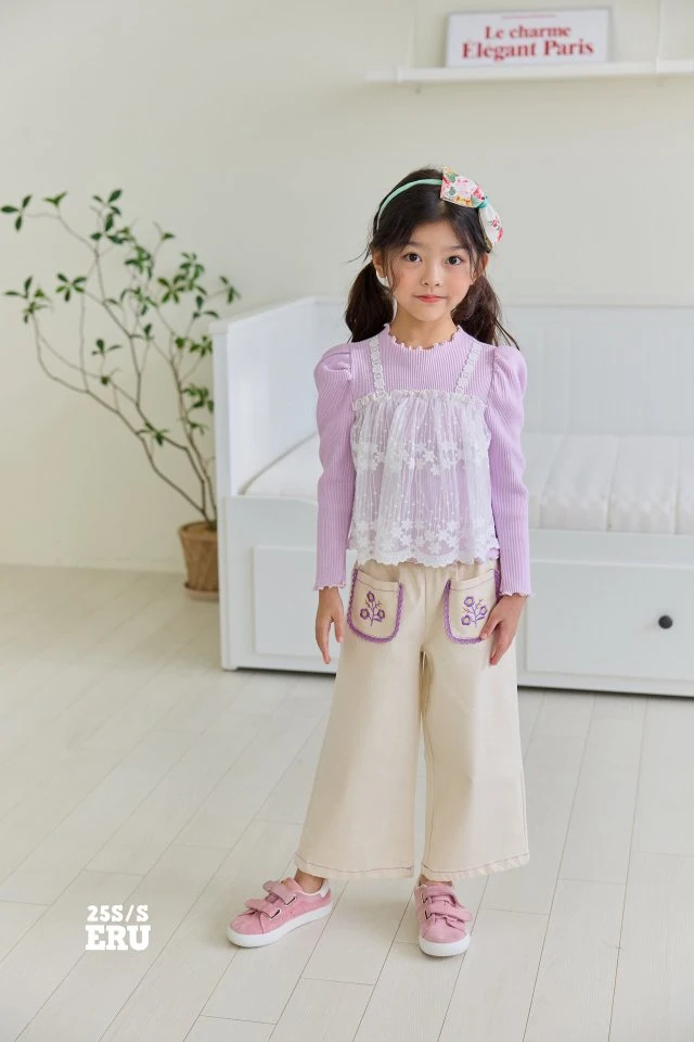 e.ru - Korean Children Fashion - #childofig - Mello Wide Pants - 2