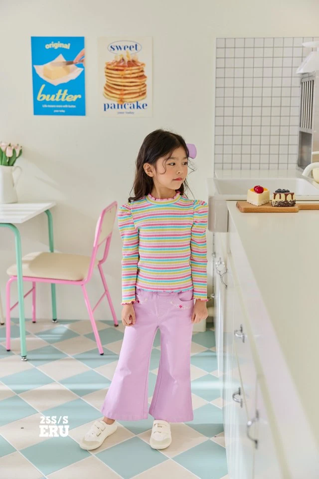 e.ru - Korean Children Fashion - #childrensboutique - Stripe Macaron Tee - 11