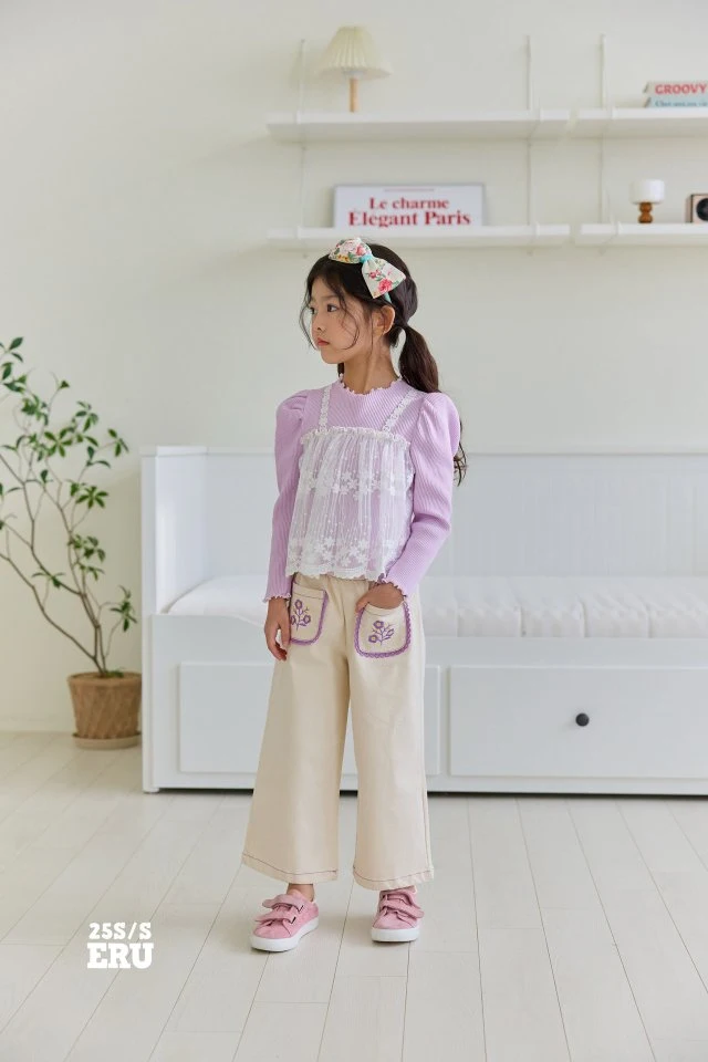 e.ru - Korean Children Fashion - #designkidswear - Mello Wide Pants - 5