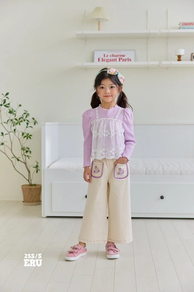 e.ru - Korean Children Fashion - #discoveringself - Mello Wide Pants - 6