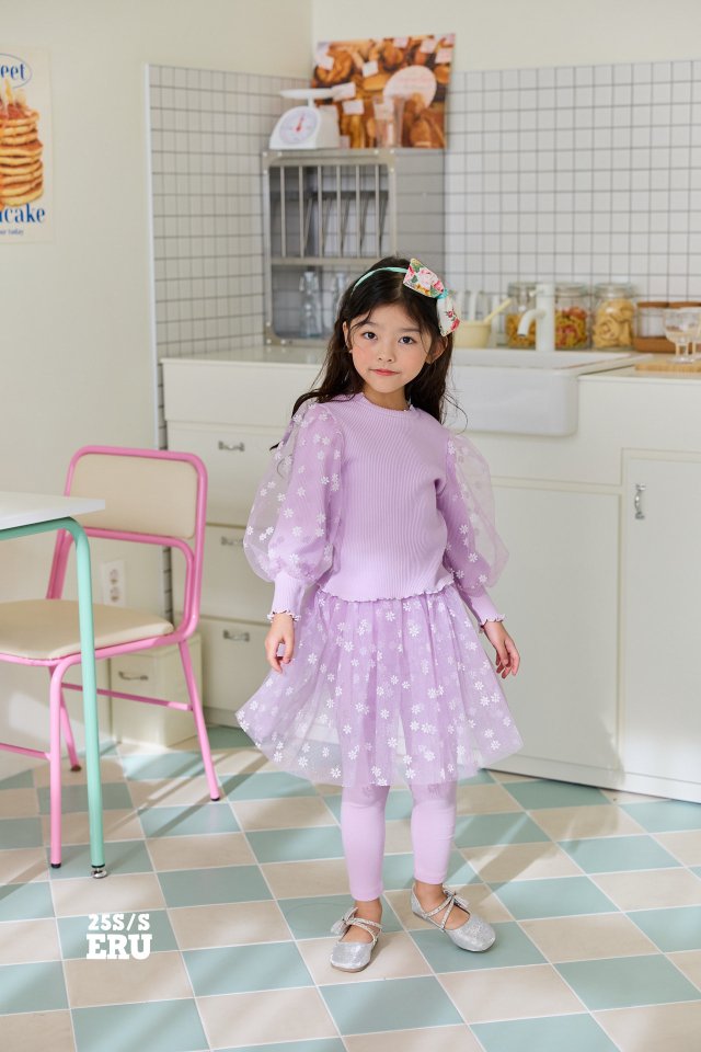 e.ru - Korean Children Fashion - #kidsstore - Flower Skirt Leggings - 3