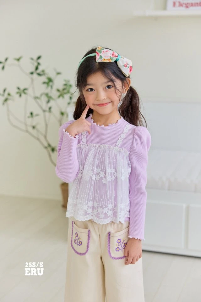 e.ru - Korean Children Fashion - #magicofchildhood - Lace Tee - 3