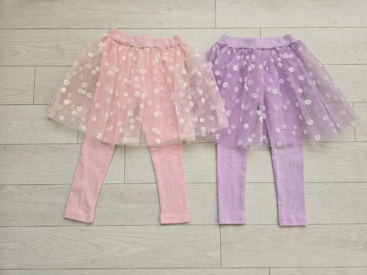 e.ru - Korean Children Fashion - #stylishchildhood - Flower Skirt Leggings - 12