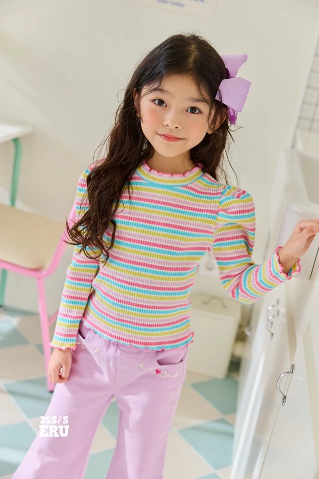 e.ru - Korean Children Fashion - #stylishchildhood - Stripe Macaron Tee - 9