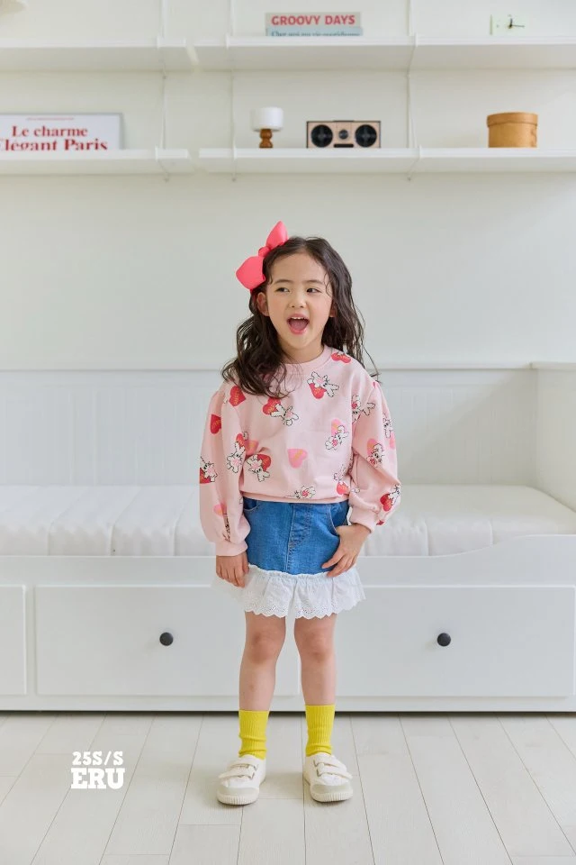 e.ru - Korean Children Fashion - #stylishchildhood - Heart Rabbit Tee - 3